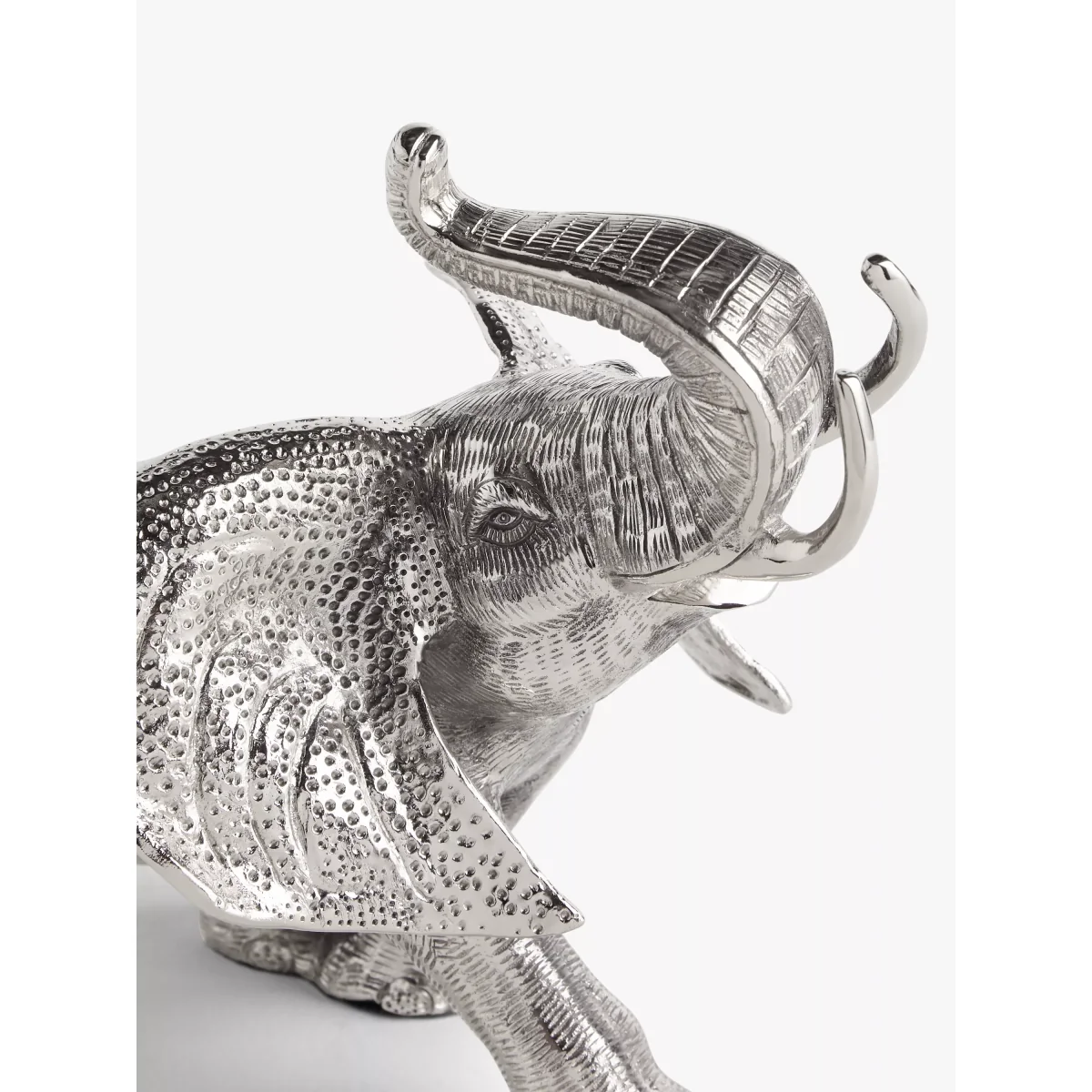 John Lewis & Partners Elephant Sculpture, H20cm, Antique Silver – image 3