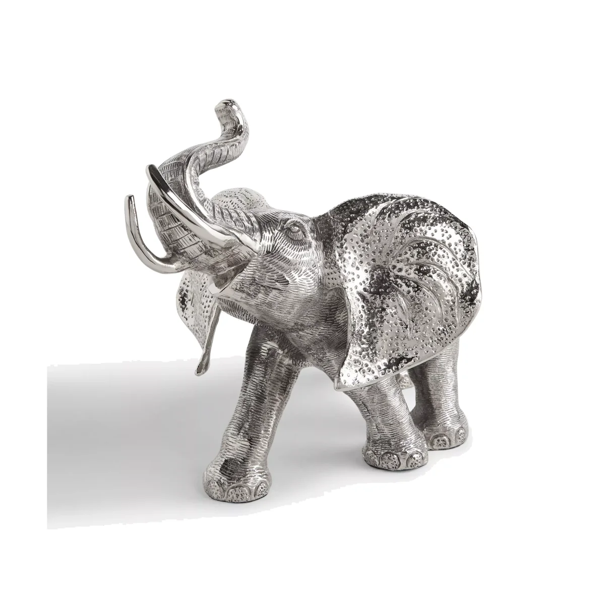 John Lewis & Partners Elephant Sculpture, H20cm, Antique Silver – image 1