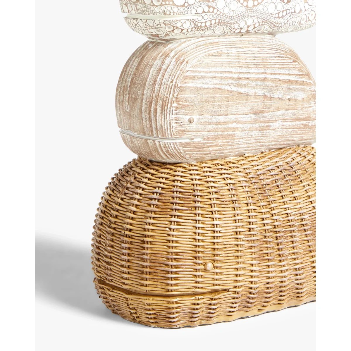John Lewis & Partners Stacked Whales Sculpture, H29.5cm, Natural – image 3