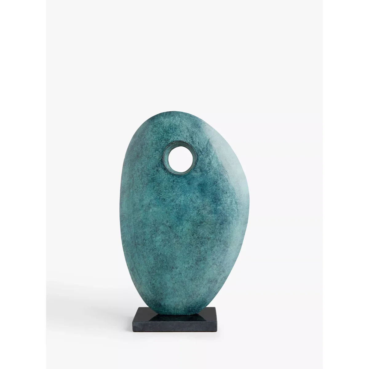 John Lewis & Partners Patina Pebble Hole Sculpture, Green, H40.5cm – image 2