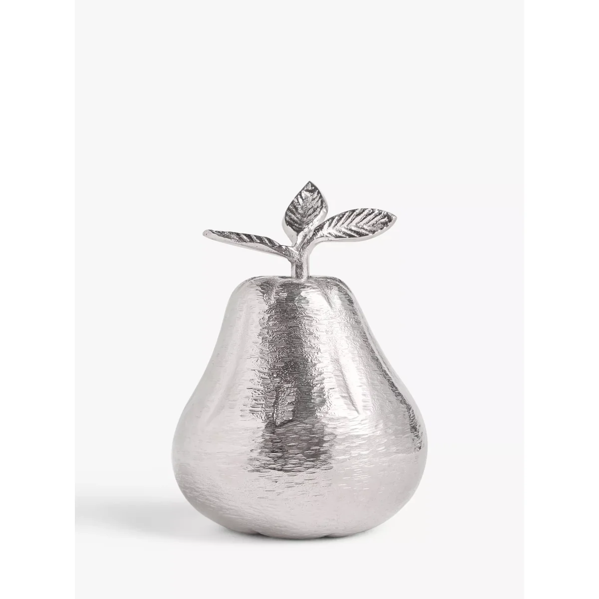 John Lewis & Partners Metal Pear Sculpture, H19.5cm, Silver – image 2