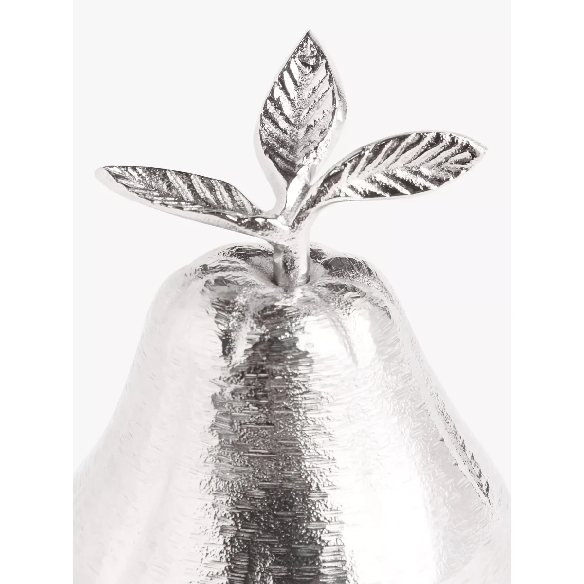 John Lewis & Partners Metal Pear Sculpture, H19.5cm, Silver – image 3