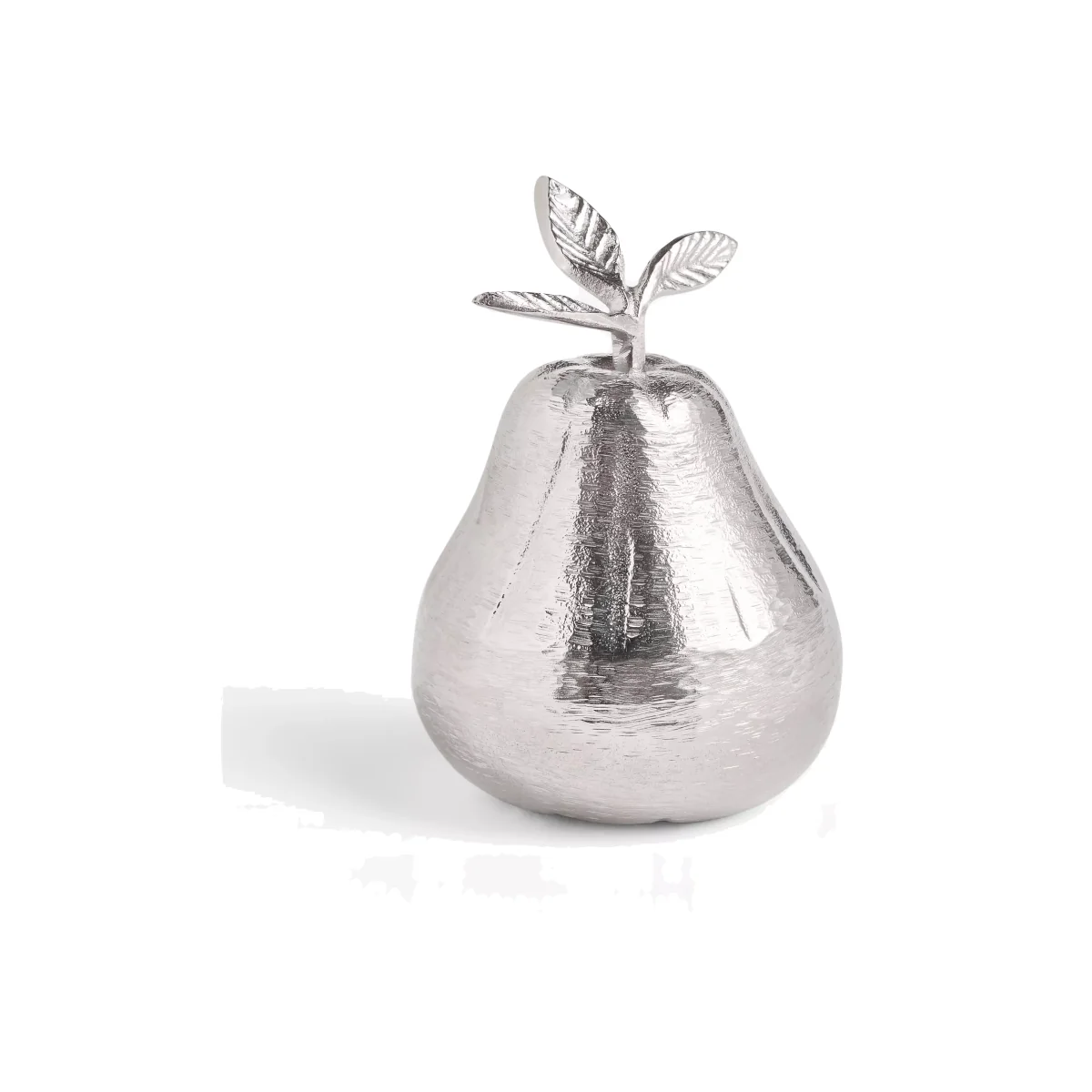 John Lewis & Partners Metal Pear Sculpture, H19.5cm, Silver – image 1