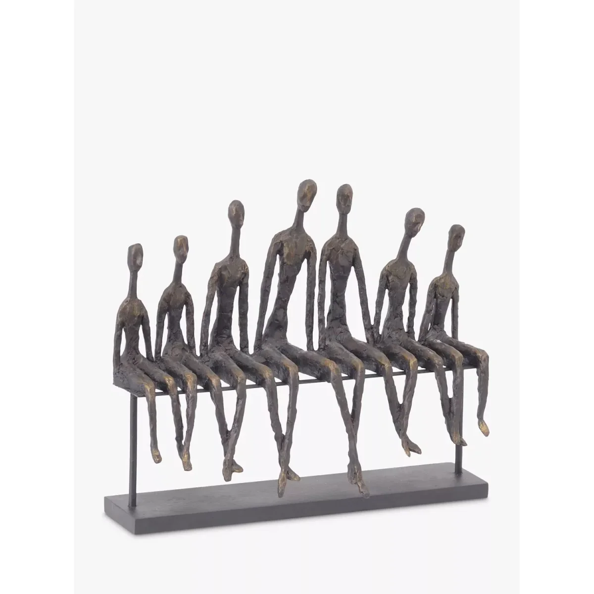 Libra Interiors Friendship Bench Sculpture, H36cm, Antique Bronze – image 2