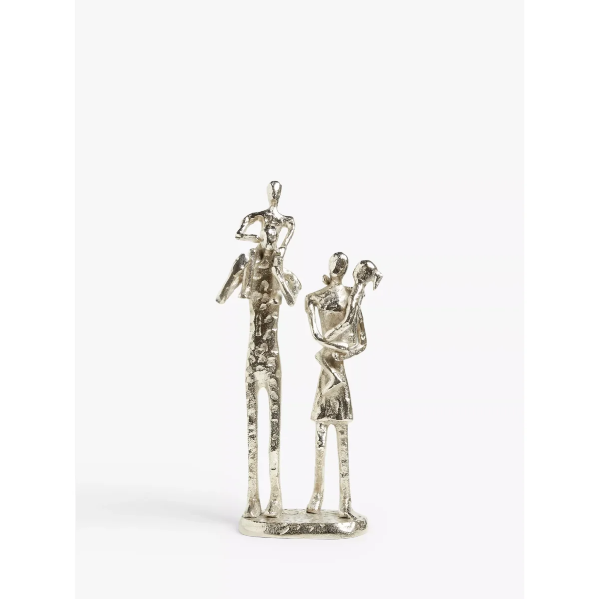 John Lewis & Partners Walking Family of 4 Metal Sculpture, H32.5, Nickel – image 2