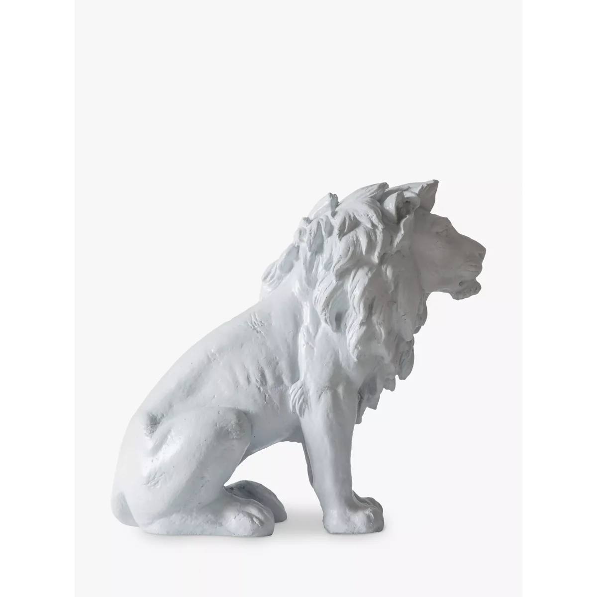 John Lewis & Partners Sitting Lion Garden Sculpture, H24cm, White – image 3