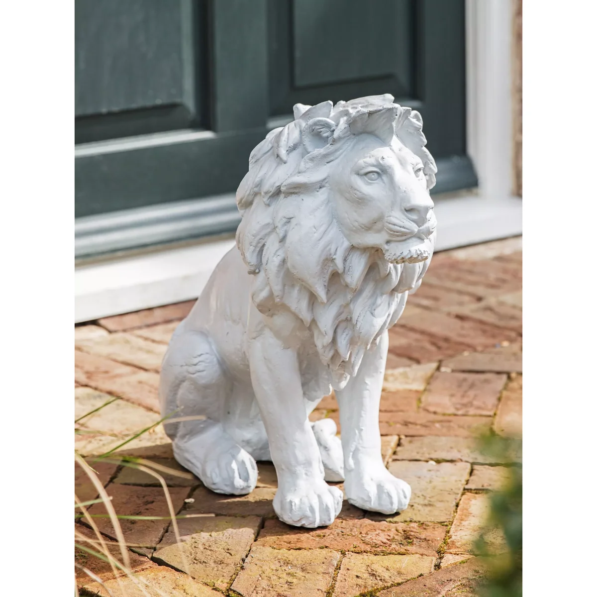 John Lewis & Partners Sitting Lion Garden Sculpture, H24cm, White – image 7