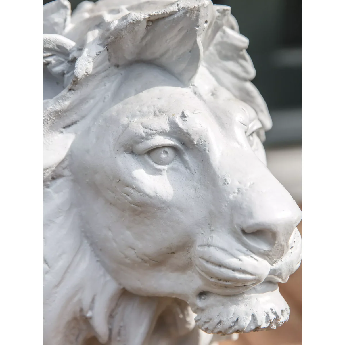 John Lewis & Partners Sitting Lion Garden Sculpture, H24cm, White – image 8