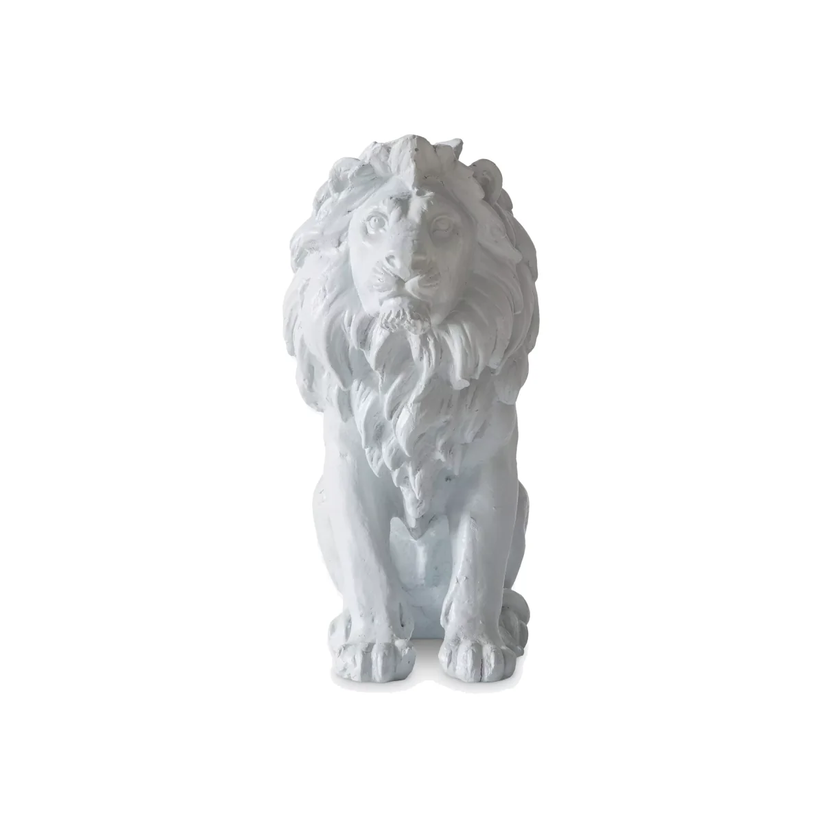 John Lewis & Partners Sitting Lion Garden Sculpture, H24cm, White – image 1