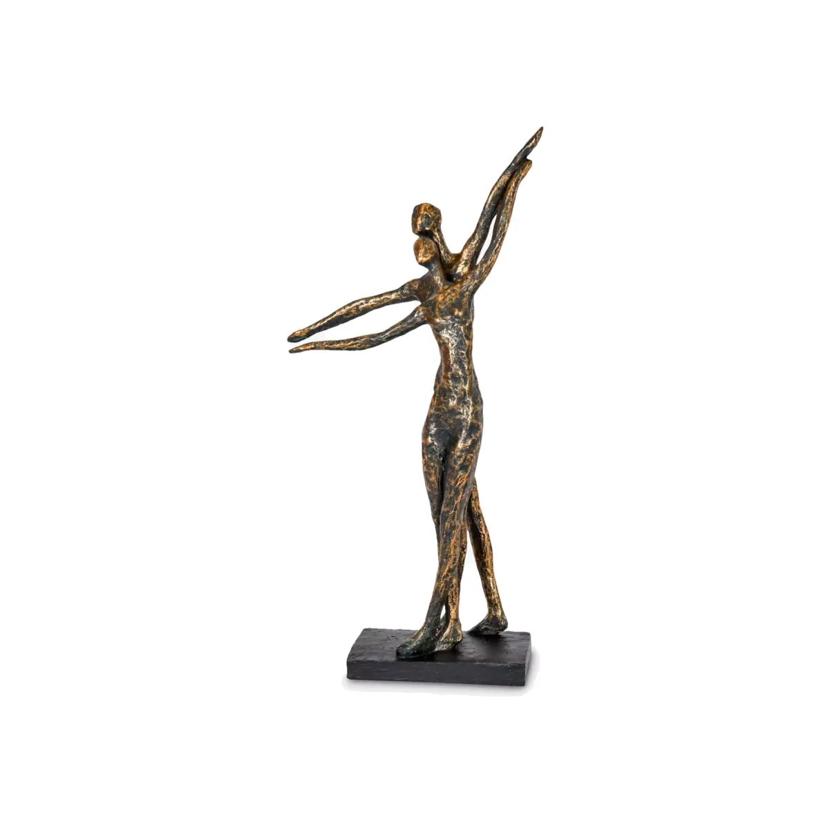 Libra Standing Couple Sculpture, H42cm, Bronze – image 1