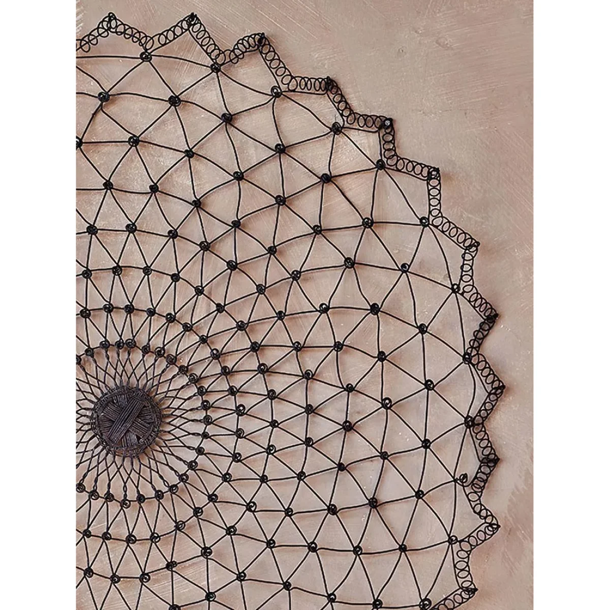 Nkuku Arna Iron Wire Wall Sculpture, Rust – image 3