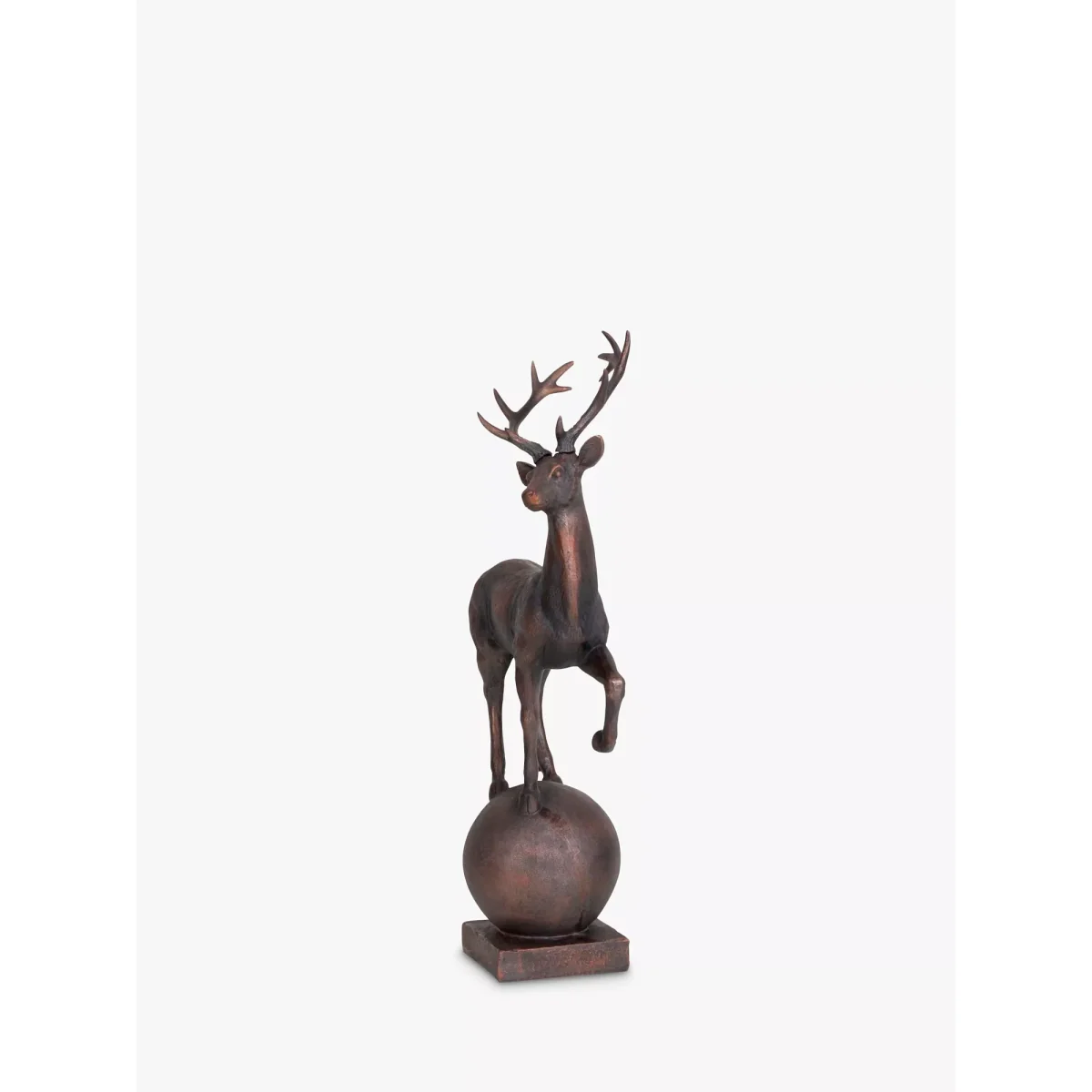 Libra Stag on Ball Sculpture, H68.5cm, Bronze – image 2