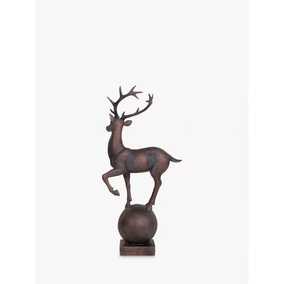 Libra Stag on Ball Sculpture, H68.5cm, Bronze – image 3