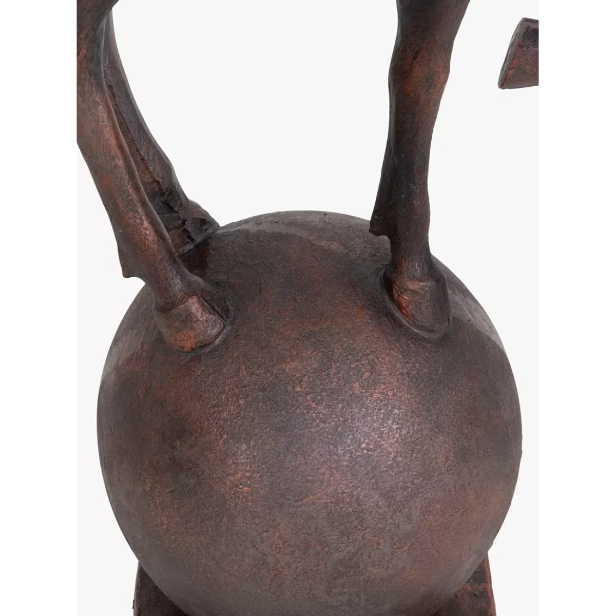 Libra Stag on Ball Sculpture, H68.5cm, Bronze – image 5