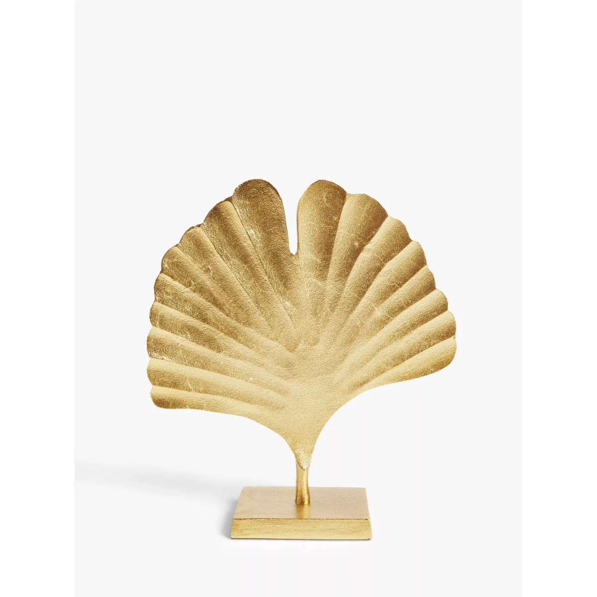 John Lewis & Partners Aluminium Fan Sculpture, H38cm, Gold – image 2
