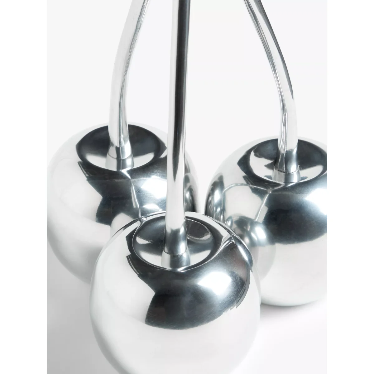 John Lewis & Partners Metal Cherries Sculpture, H31cm, Silver – image 3