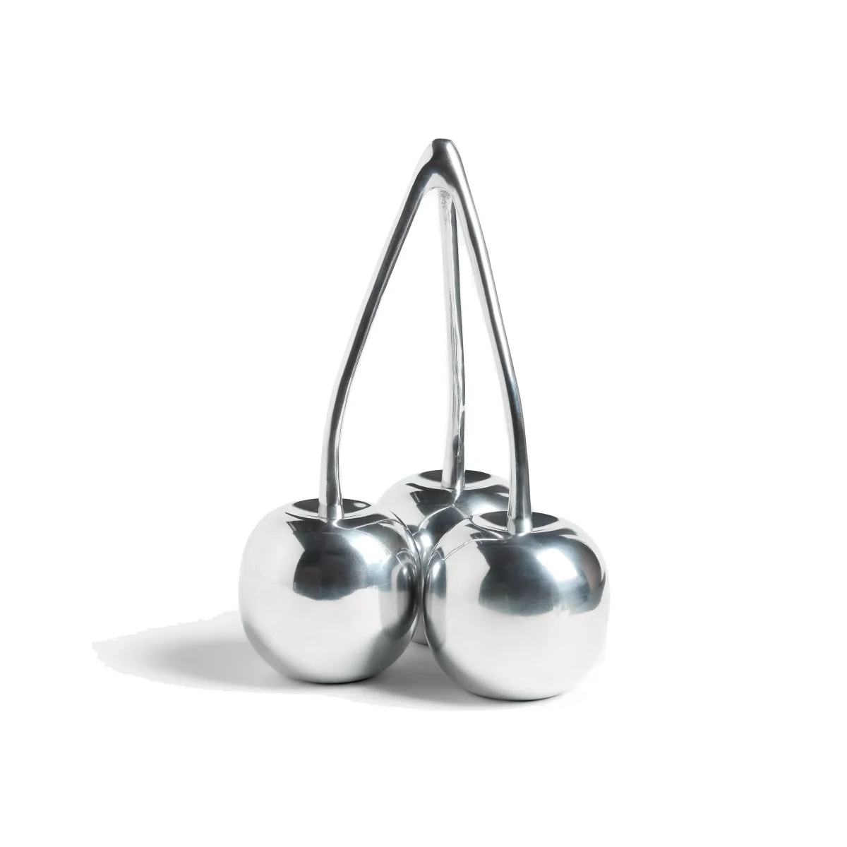 John Lewis & Partners Metal Cherries Sculpture, H31cm, Silver – image 1
