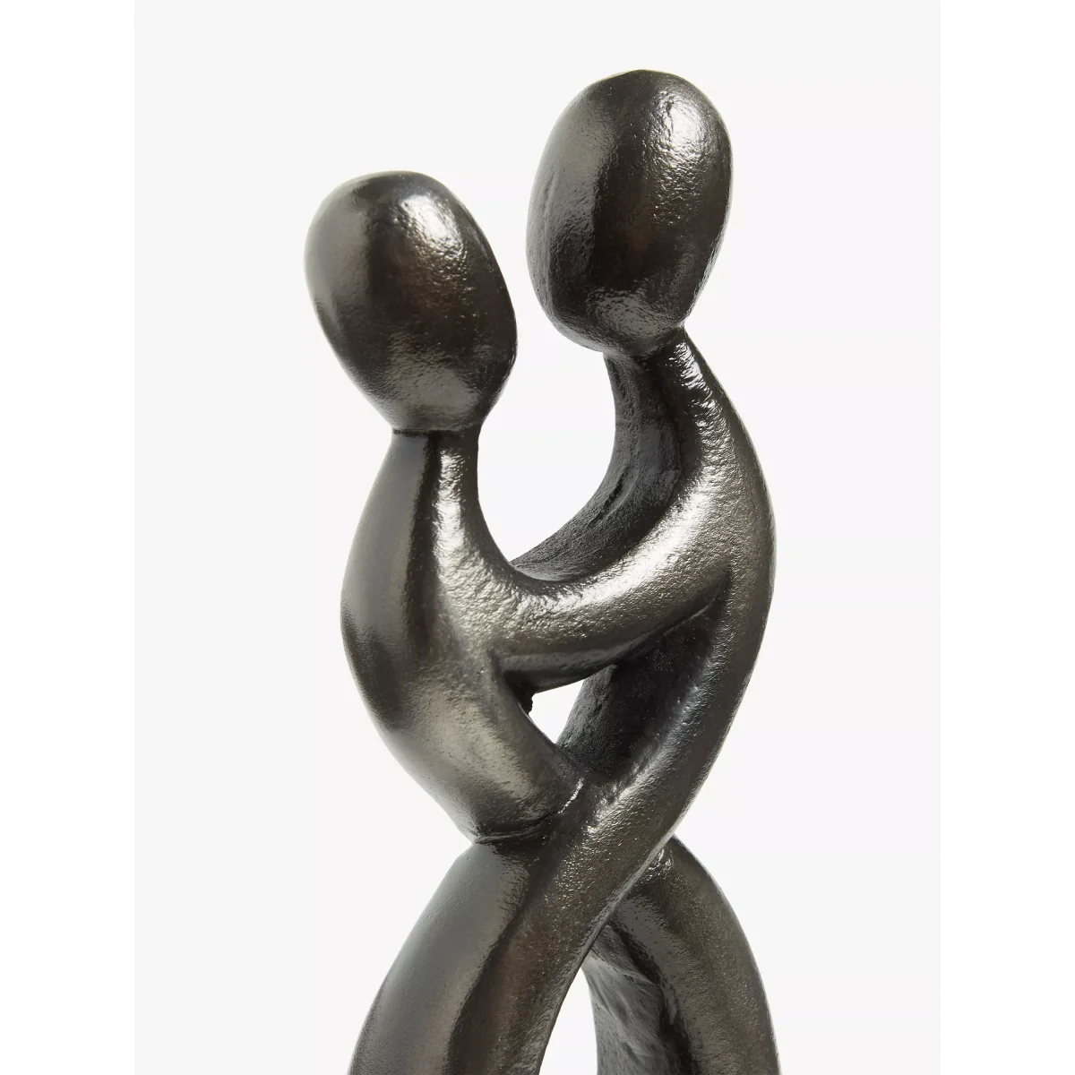 John Lewis & Partners Embracing Couple Sculpture, H30cm, Black Nickel – image 3