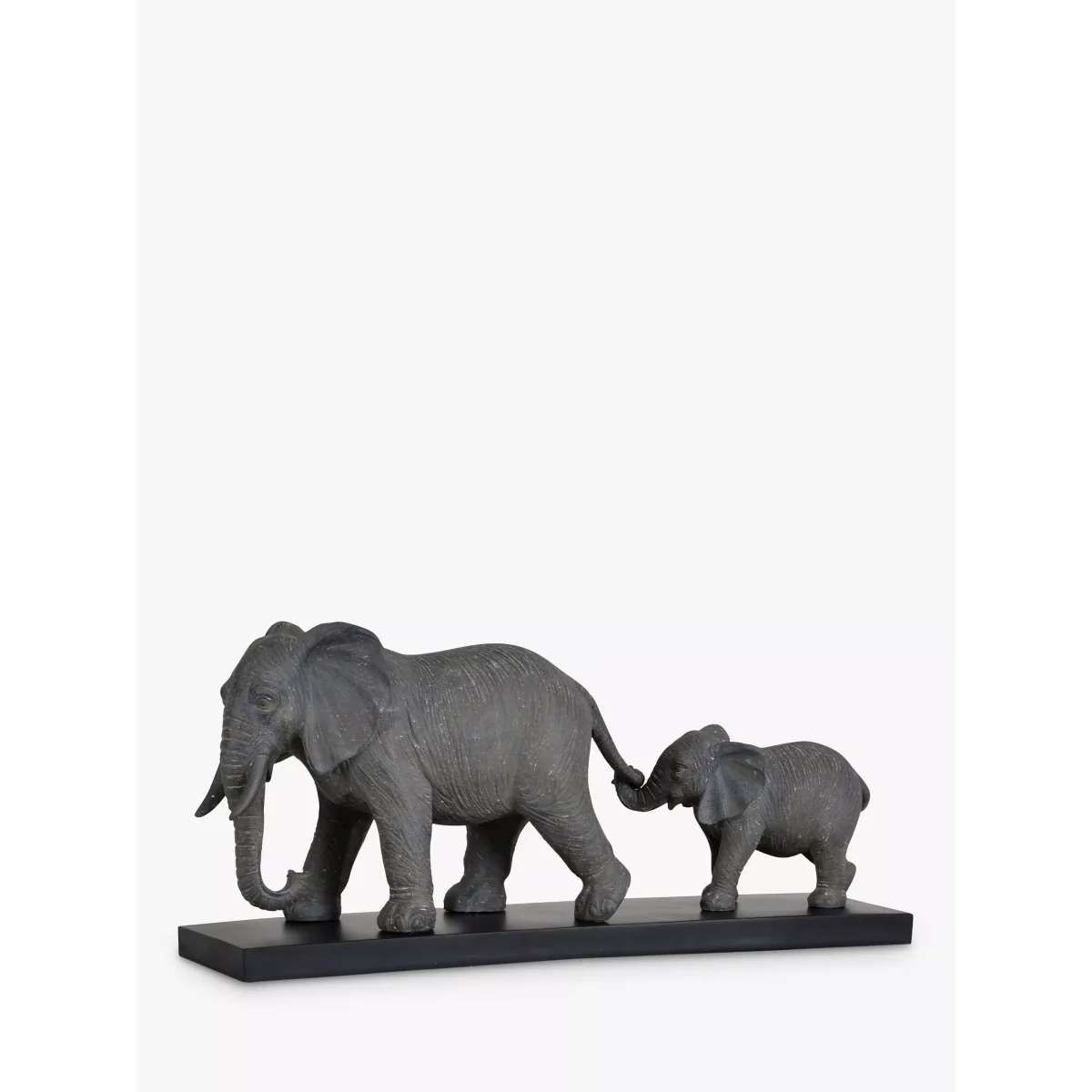 Libra Mother & Baby Elephant Sculpture, H21cm, Grey – image 3