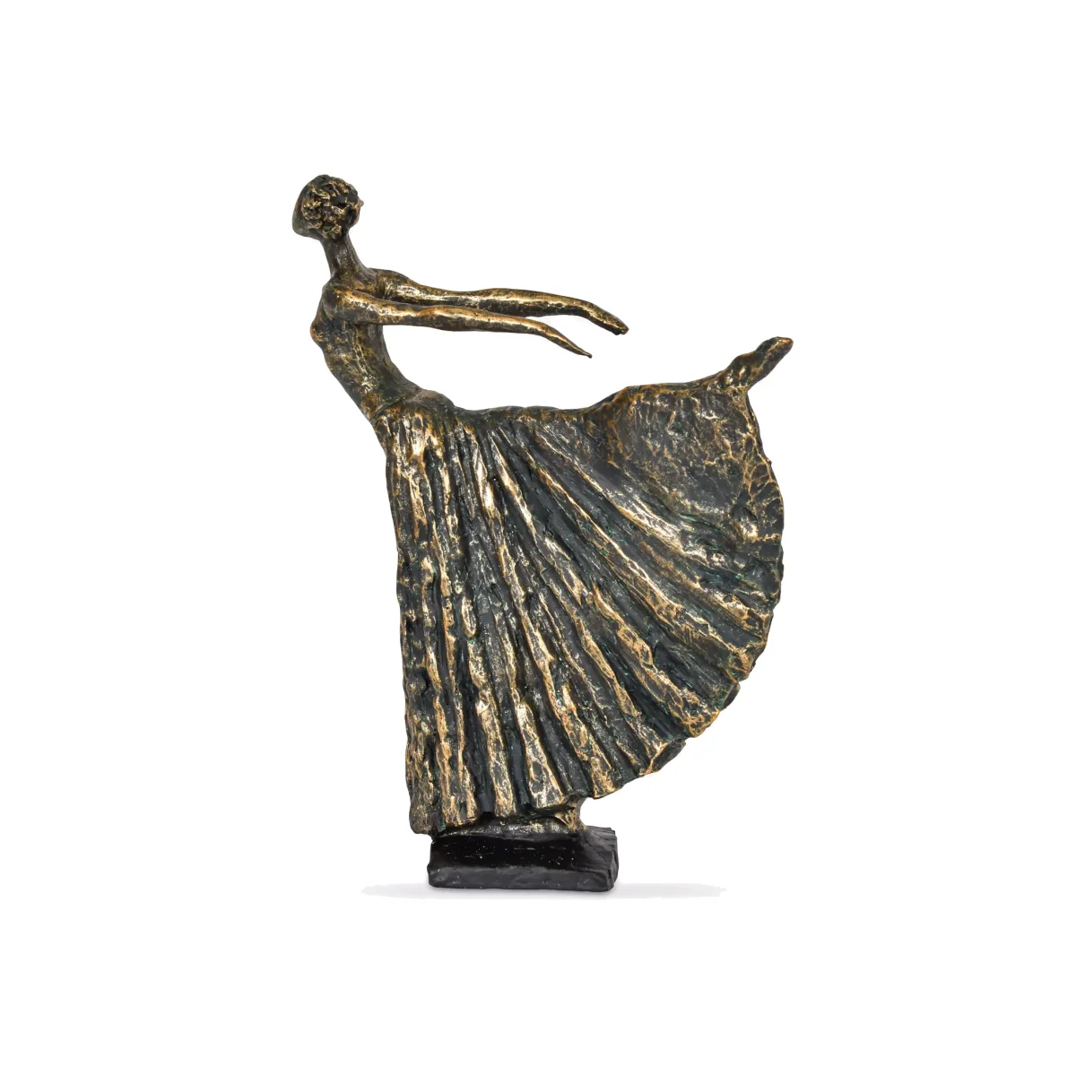 Libra Standing Female Ballet Dancer Sculpture, H32cm, Antique Bronze – image 1