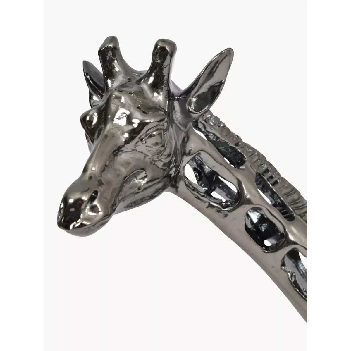 Libra Interiors Hollow Giraffe Sculpture, H53cm, Nickel – image 2