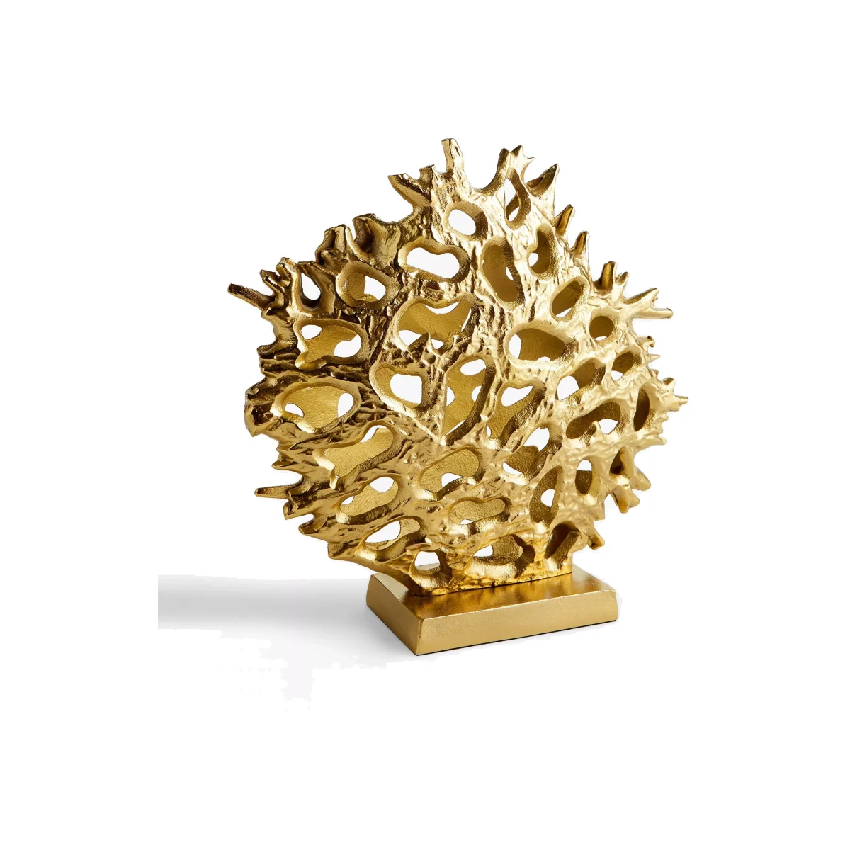 John Lewis & Partners Aluminium Coral Sculpture, H36.5cm, Gold – image 1