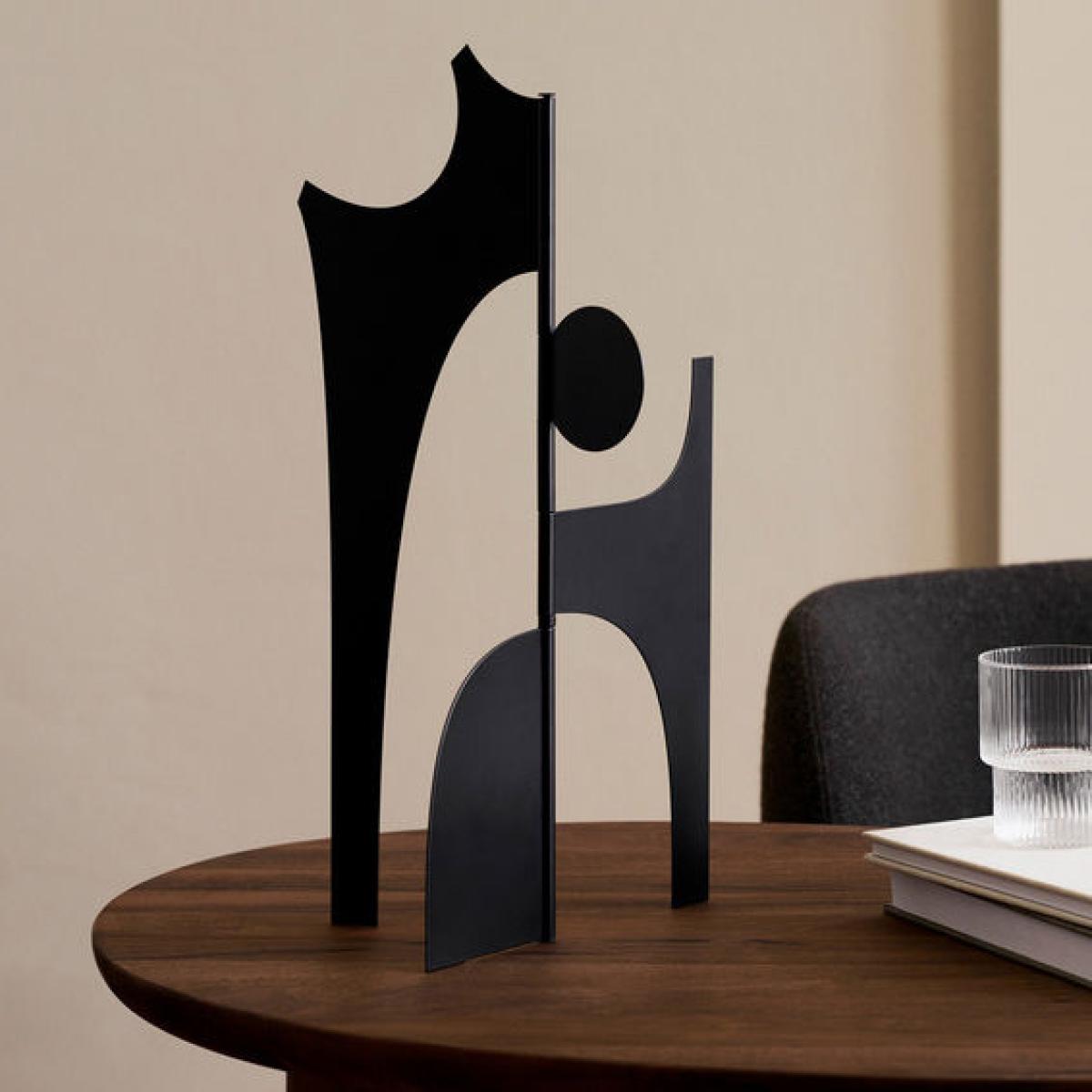 Contour Sculpture metal black / L 20 x H 42.7 cm - Metal - Ferm Living – image 2