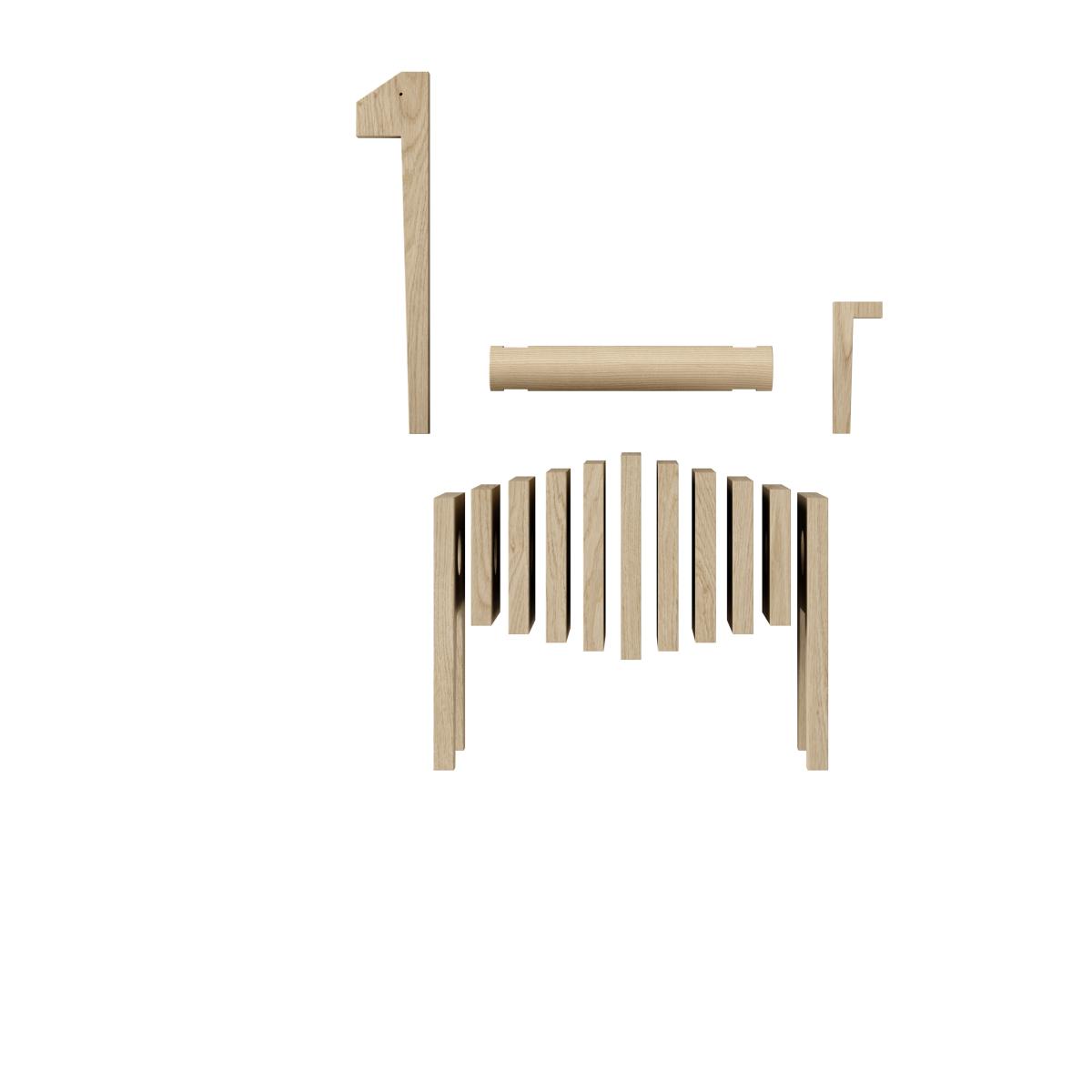 MOEBE Polygrif oak sculpture 21x32 cm Wood. black – image 3