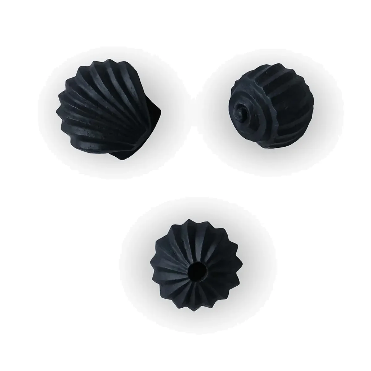 The Genesis Shells sculpture 3-pack Coal