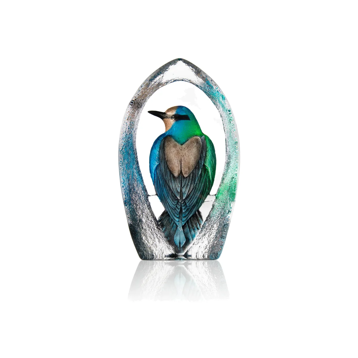 Wildlife Colorina glass sculpture Ltd Ed 27 cm Blue