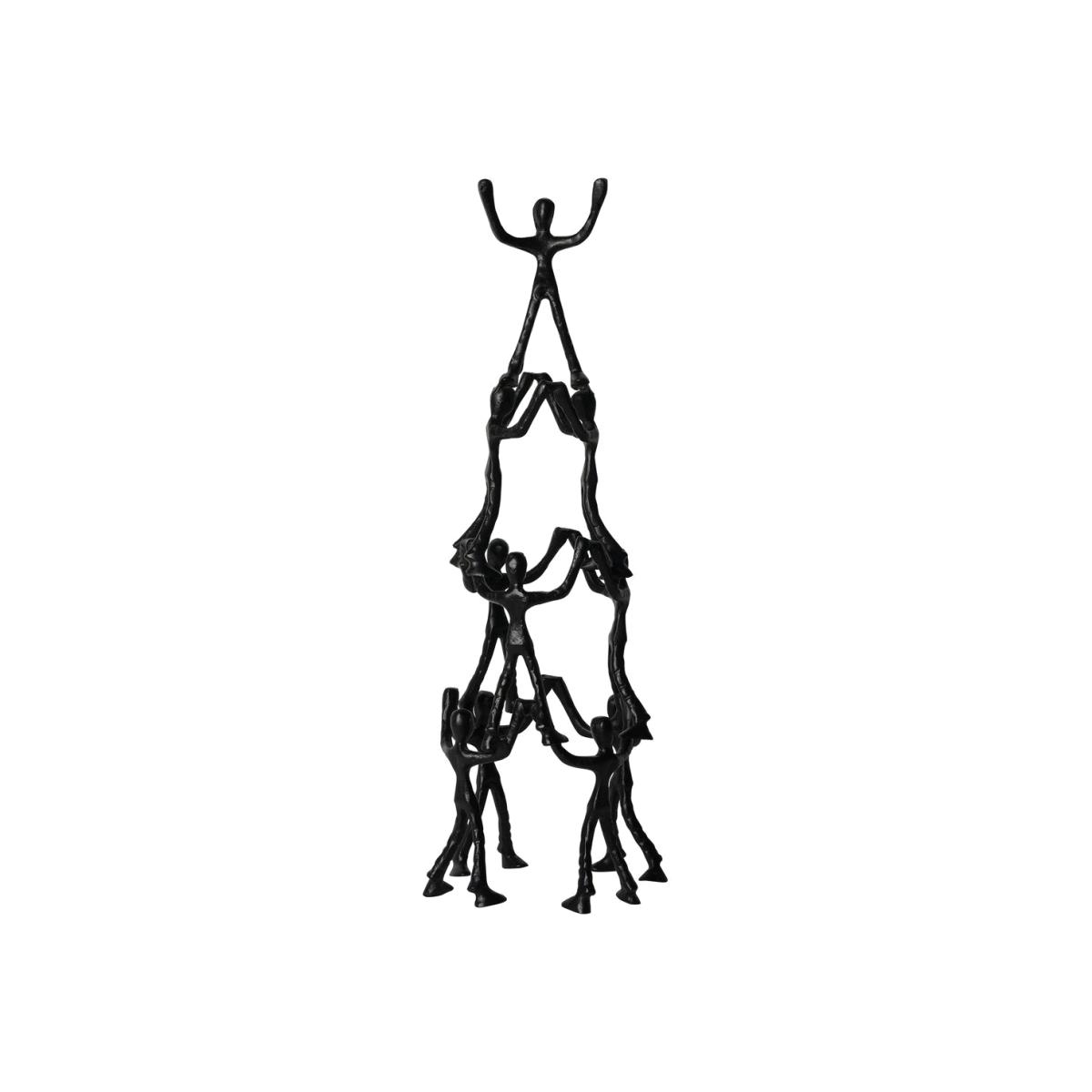 Libra Interiors Tower of Humans in Black Sculpture – image 1