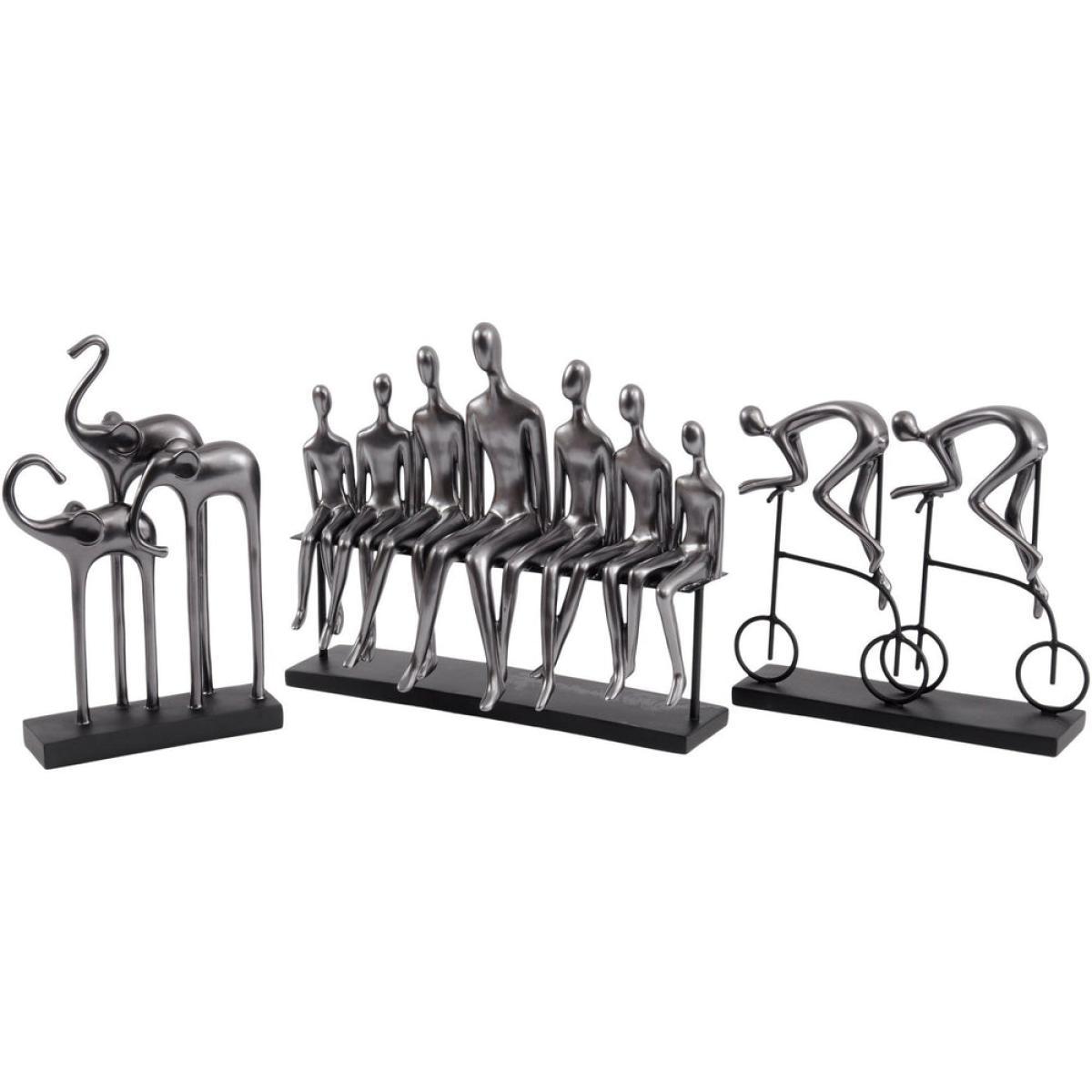 Libra Abstract Cyclist Sculpture Gunmetal Grey – image 2