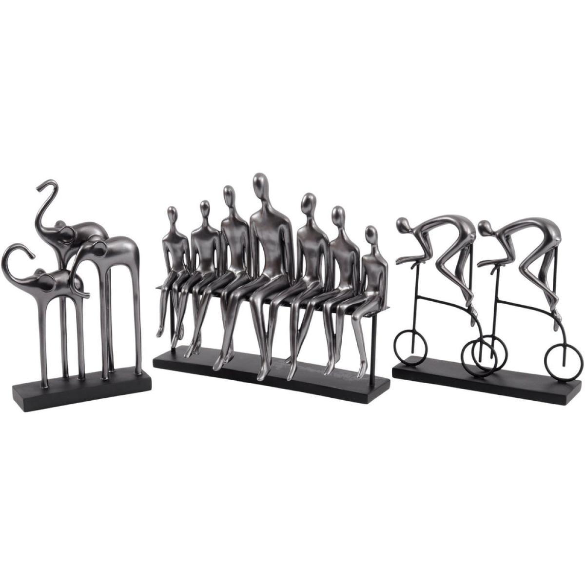 Libra Abstract Elephant Sculpture Gunmetal Grey – image 2