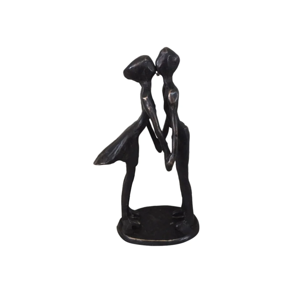 Libra Bronze Kissing Couple Sculpture / Bronze / Kissing