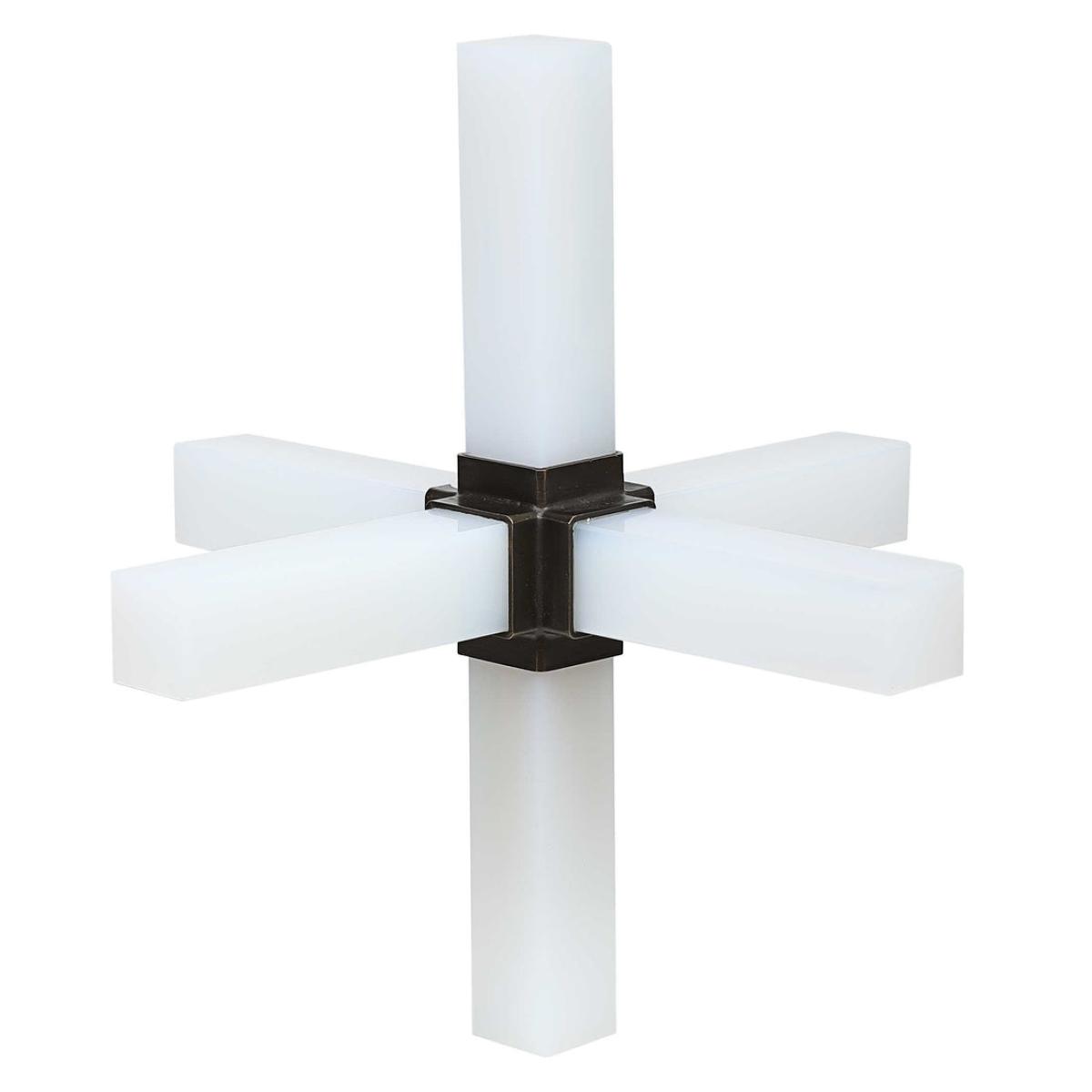 Uttermost Black Label Double Cross Sculpture - Opaline Crystal – image 3