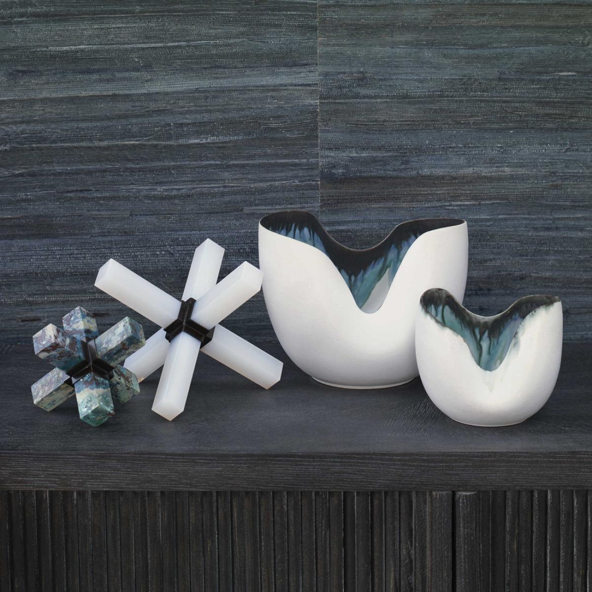 Uttermost Black Label Double Cross Sculpture - Opaline Crystal – image 6