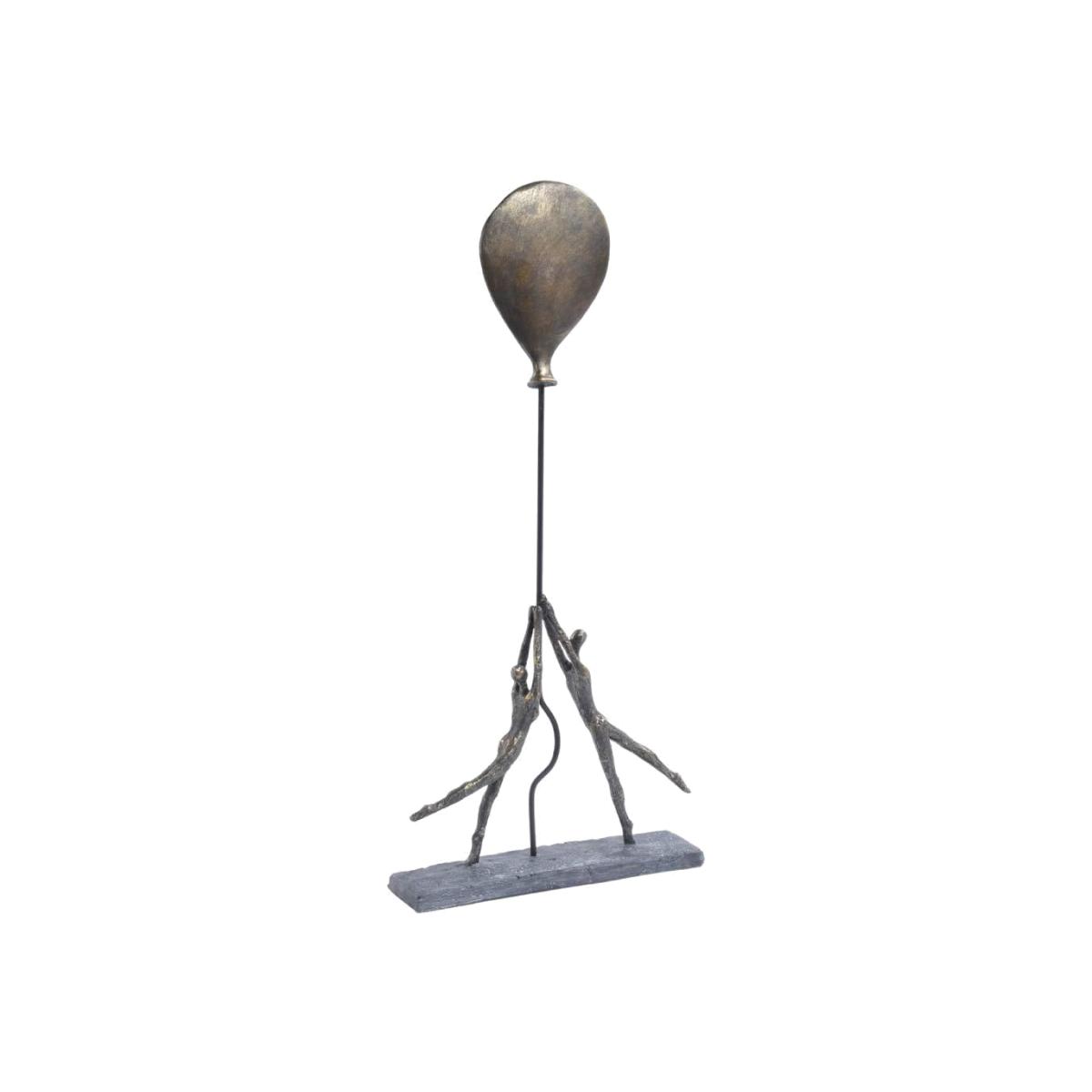 Libra Calm Neutral Collection - Antique Balloon Couple Sculpture in Bronze – image 1