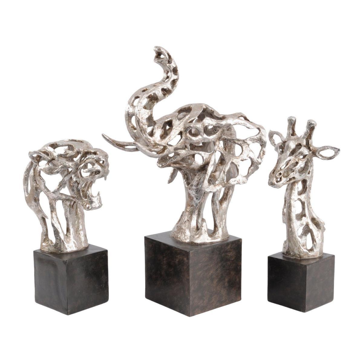 Libra Addo Abstract Giraffe Head Sculpture Silver – image 2