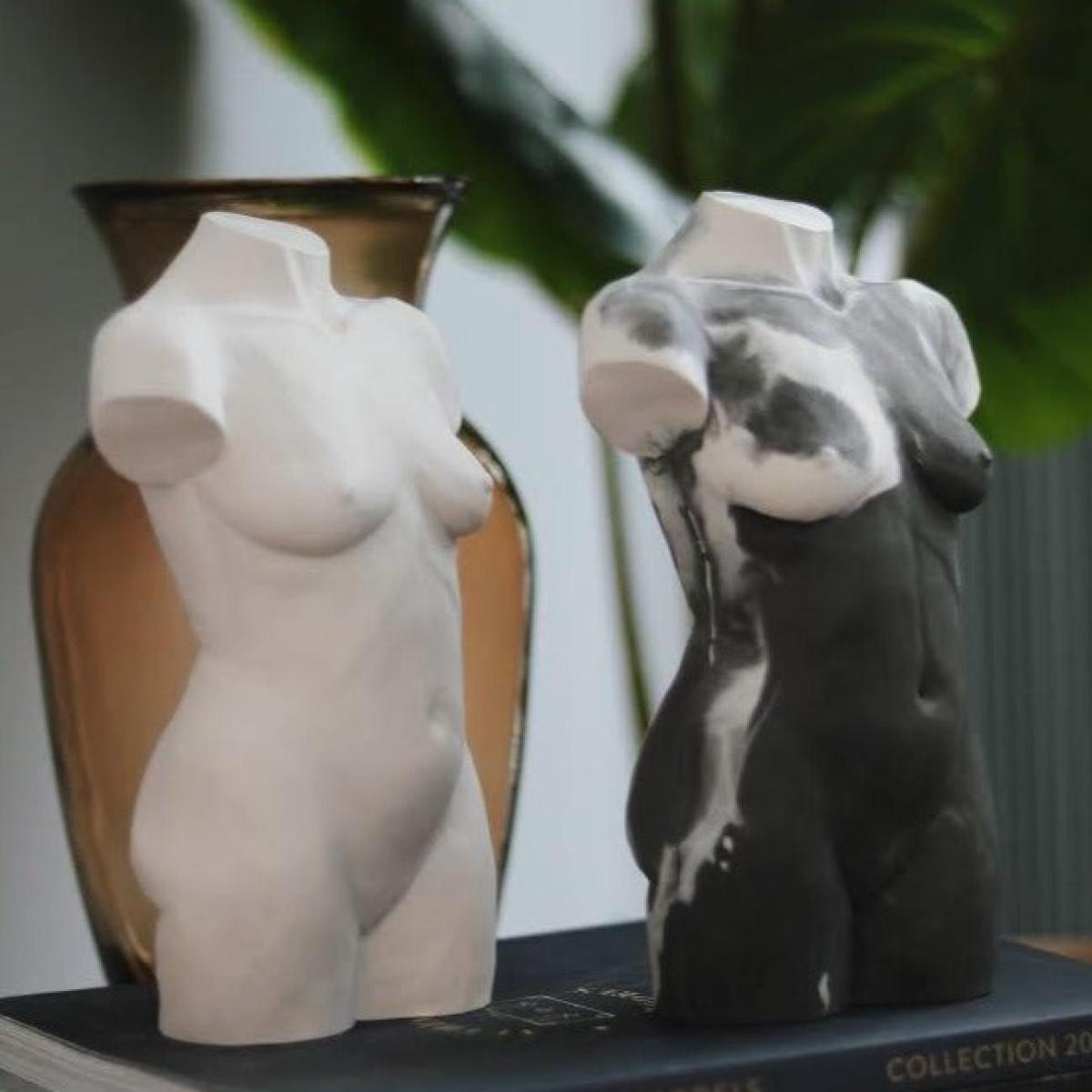Rebecca Kate Erratt Female Torso Sculpture - Marbled Black – image 6