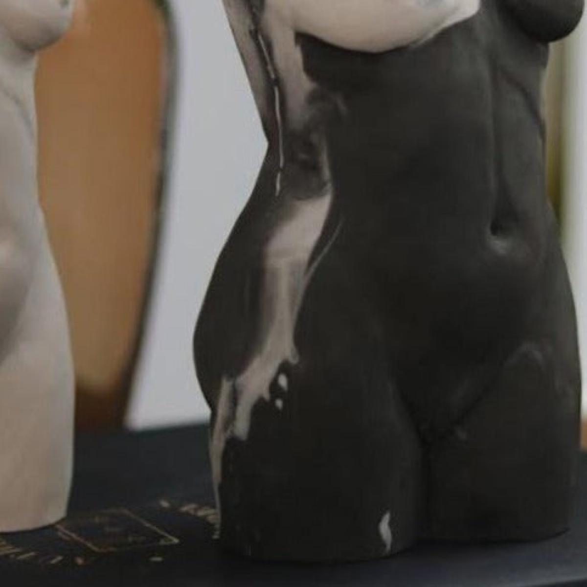 Rebecca Kate Erratt Female Torso Sculpture - Marbled Black – image 10