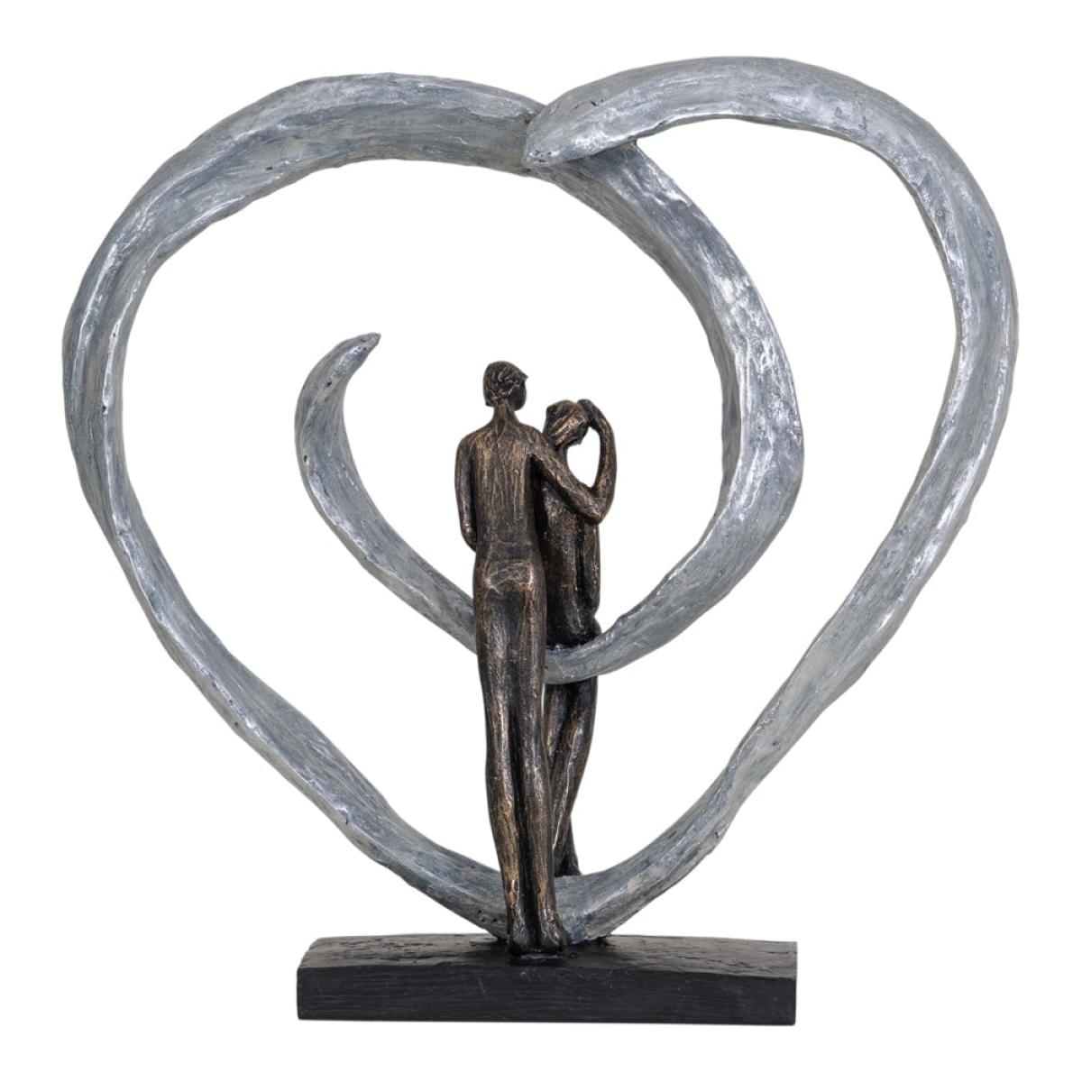Libra Love Sculpture In Circular Heart – image 3