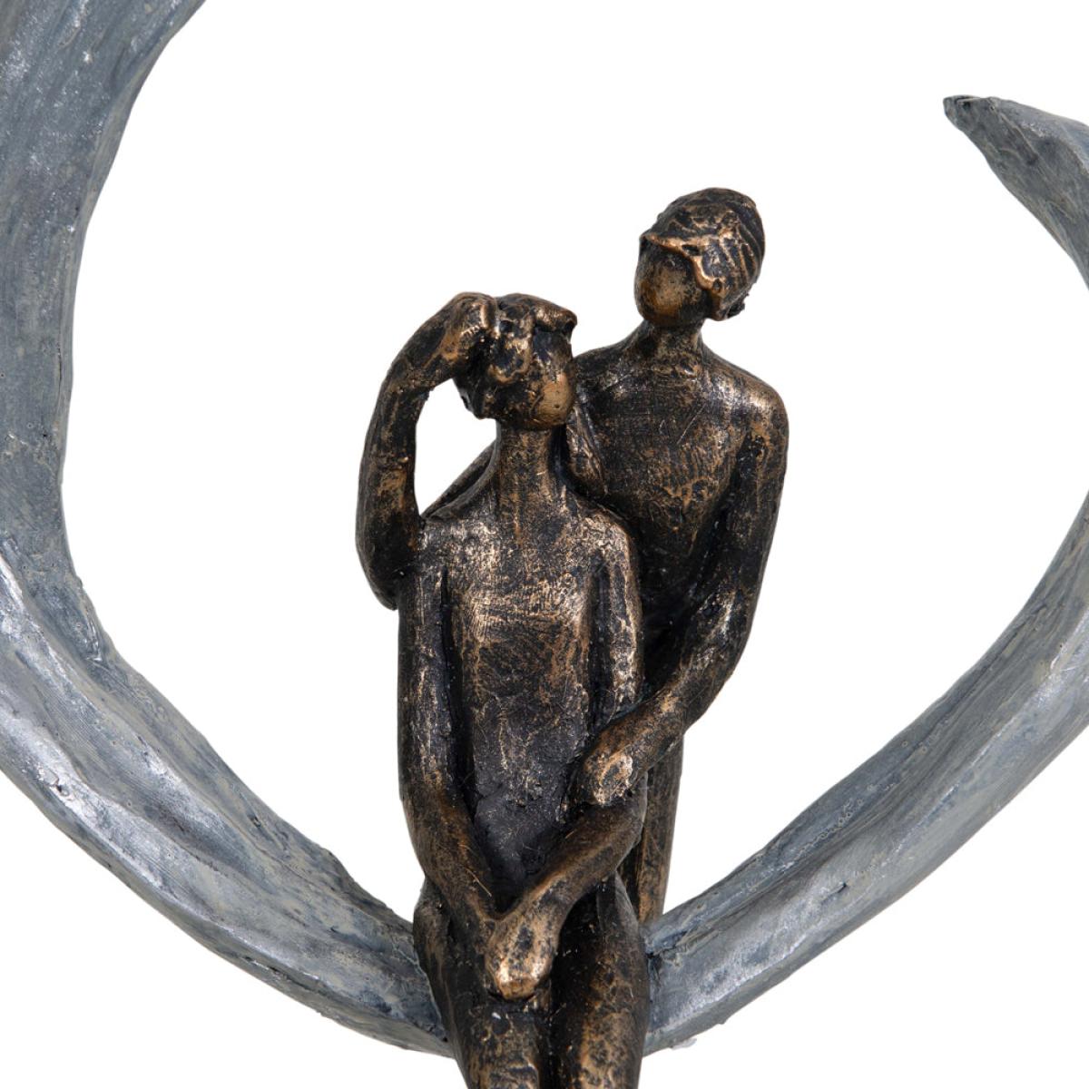Libra Love Sculpture In Circular Heart – image 4