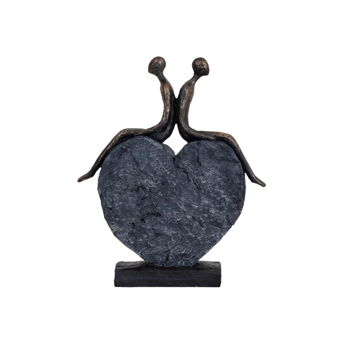 Libra Couple's Love Heart Sculpture – image 1