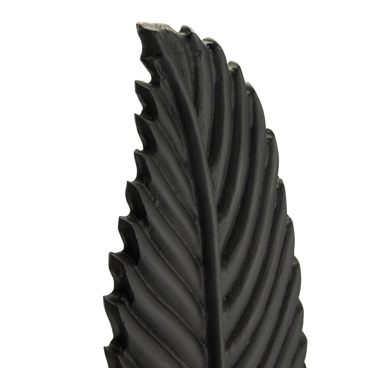 Hill Interiors Black Cast Large Leaf Ornament – image 2