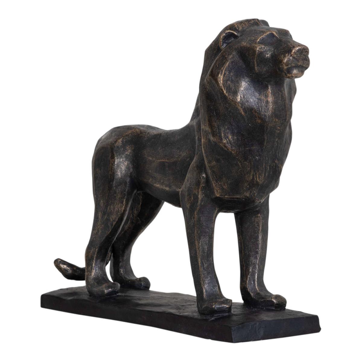 Libra Cubist Resin Lion Sculpture – image 2