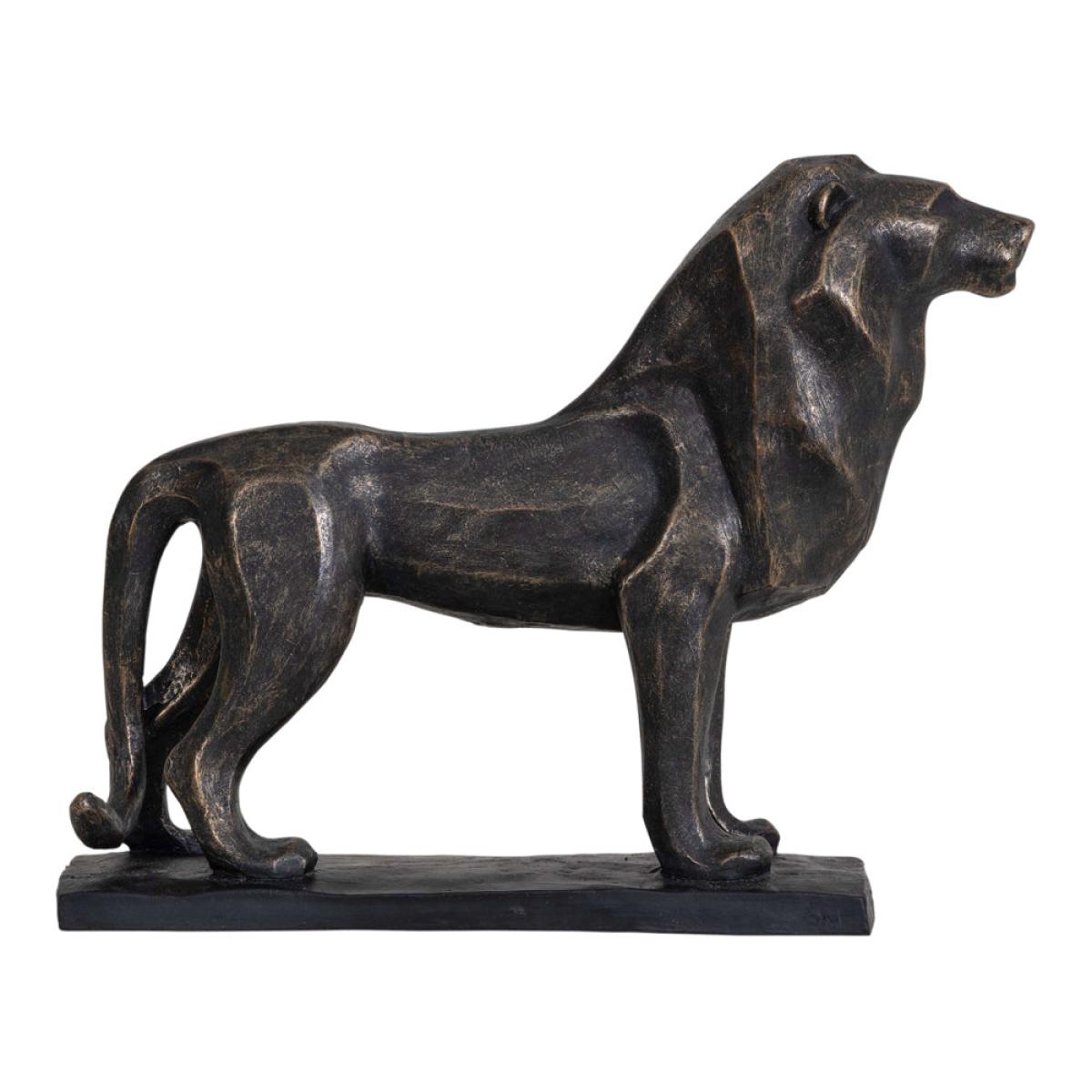 Libra Cubist Resin Lion Sculpture – image 3
