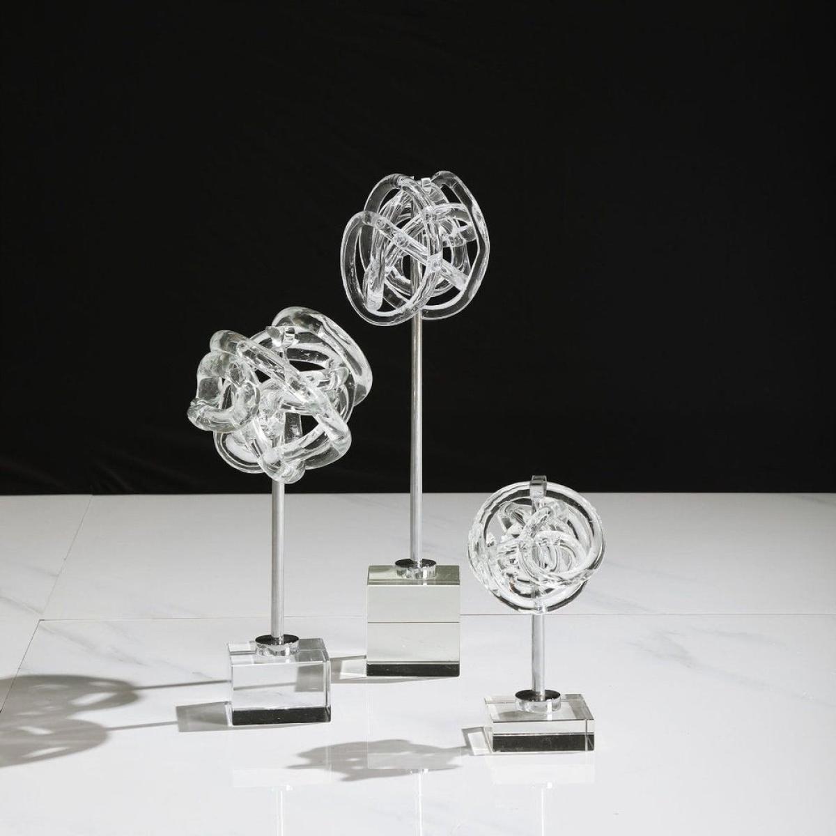 Uttermost Neuron Glass Table Top Sculptures - Set of 3 – image 2