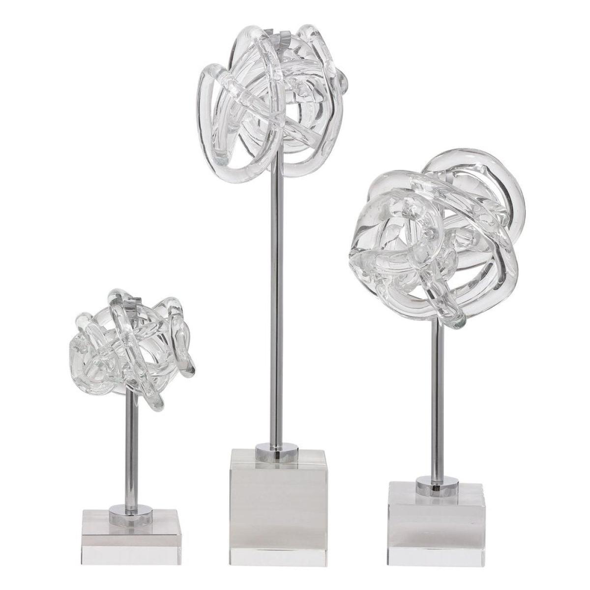 Uttermost Neuron Glass Table Top Sculptures - Set of 3 – image 4
