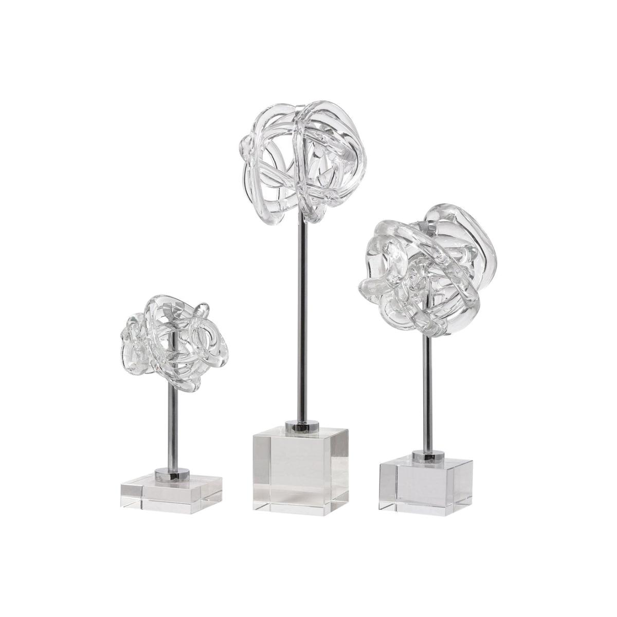 Uttermost Neuron Glass Table Top Sculptures - Set of 3 – image 1