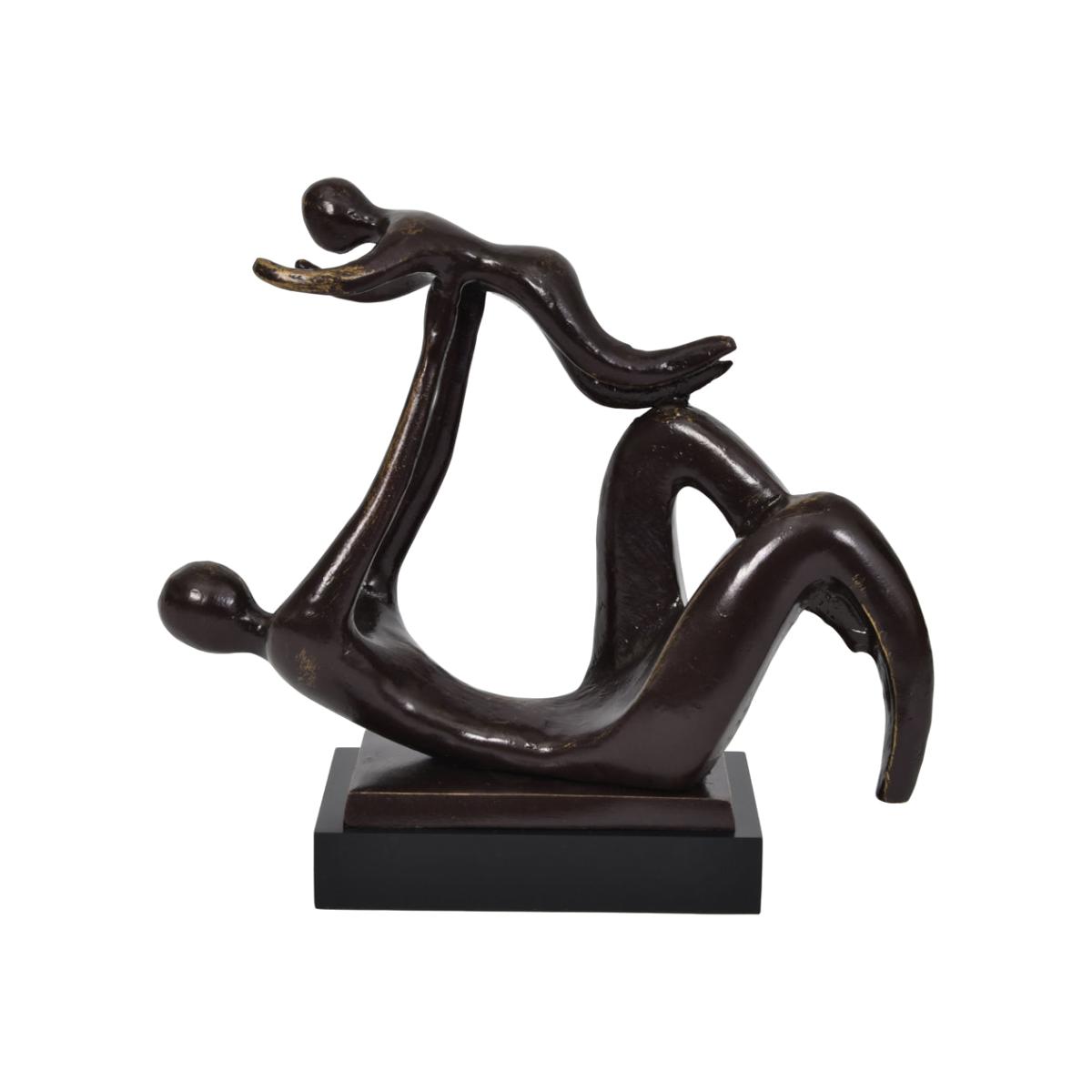 Libra Iconic Bronzed Aluminium Parent And Baby Sculpture – image 1